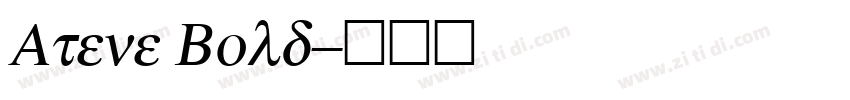 Atene Bold字体转换